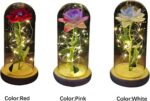 Rosa eterna ZWMBYN em cúpula de vidro com LED: presente romântico para ela, ideal para Dia dos Namorados e aniversário. - Imagem 7