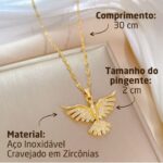Colar Exuberant Majesty em aço inox com zircônias: luxo, brilho e elegância atemporal. - Imagem 3