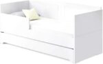 Berço para Gêmeos Sol e Mar Divicar branco: multifuncional, com cama auxiliar e colchão, ideal para comprar com praticidade. - Imagem 4