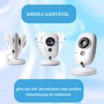 Babá Eletrônica com Câmera: visão noturna, áudio bidirecional, VOX, temperatura e tela LCD 3.2” para monitorar seu bebê com segurança. - Imagem 3