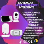 Babá Eletrônica com Câmera: visão noturna, áudio bidirecional, VOX, temperatura e tela LCD 3.2” para monitorar seu bebê com segurança. - Imagem 8