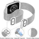 Pulseira Apple Watch em aço inoxidável compatível com 38-49 mm, elegante e resistente, ideal para uso diário. - Imagem 5