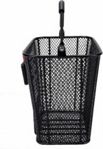 Cesta de Bicicleta Keenso com Liberação Rápida e Alça, ferro preto, compacta para scooter e bicicleta - Imagem 4