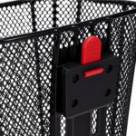 Cesta de Bicicleta Keenso com Liberação Rápida e Alça, ferro preto, compacta para scooter e bicicleta - Imagem 8