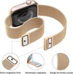 HAOZHI Pulseira Magnética para Apple Watch: ajuste seguro, conforto e compatibilidade com várias séries e tamanhos. - Imagem 3
