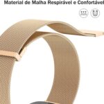 HAOZHI Pulseira Magnética para Apple Watch: ajuste seguro, conforto e compatibilidade com várias séries e tamanhos. - Imagem 5