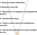 Colar ponto de luz com zircônia banhado a ouro 18k, antialérgico, com caixa de presente e acabamento delicado. - Imagem 4
