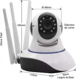 Câmera de Segurança Smart IP Wi-Fi HD 720p com visão noturna, áudio bidirecional e monitoramento por aplicativo para proteção completa do seu ambiente. - Imagem 3