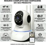 Câmera de Segurança Smart IP Wi-Fi HD 720p com visão noturna, áudio bidirecional e monitoramento por aplicativo para proteção completa do seu ambiente. - Imagem 4