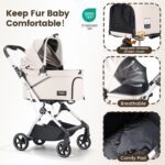 Beberoad Pets T4 Max: carrinho dobrável e impermeável para cães e gatos, com conforto e praticidade na viagem - Imagem 4