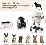 Beberoad Pets T4 Max: carrinho dobrável e impermeável para cães e gatos, com conforto e praticidade na viagem - Imagem 9