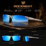 ROCKNIGHT Óculos de sol polarizados HD UV400: leveza e proteção para dirigir, pescar e praticar golfe - Imagem 5