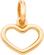 Colar Rommanel Banhado a Ouro 18K com Pingente Mini Coração Vazado: delicado, feminino e ideal para compor looks elegantes. - Imagem 3