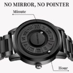 FOXBOX Relógio masculino de aço inoxidável preto magnético Force S: estilo e resistência para o dia a dia - Imagem 3