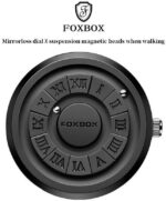 FOXBOX Relógio masculino de aço inoxidável preto magnético Force S: estilo e resistência para o dia a dia - Imagem 4
