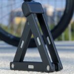 Trava dobrável de bicicleta antirroubo em aço, resistente e segura para bicicleta, moto e e-bike preta - Imagem 9