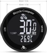 Computador de bicicleta sem fio com LCD e luz de fundo, mede velocidade, distância e tempo com precisão para ciclismo. - Imagem 5