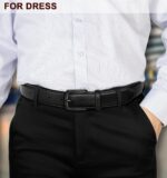 Cinto masculino genuíno Golf Jeans 3,5 cm: estilo casual e acabamento elegante para compor seu visual com conforto e autenticidade. - Imagem 4