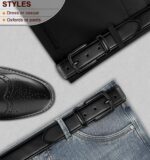 Cinto masculino genuíno Golf Jeans 3,5 cm: estilo casual e acabamento elegante para compor seu visual com conforto e autenticidade. - Imagem 6