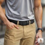 Cinto masculino genuíno Golf Jeans 3,5 cm: estilo casual e acabamento elegante para compor seu visual com conforto e autenticidade. - Imagem 7