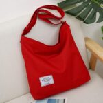 Covelin bolsa feminina retrô grande de lona: estilo casual, leve e espaçosa para uso diário. - Imagem 4