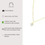 Colar Ponto de Luz Coração Dourado 45 cm: delicadeza e brilho para valorizar seu look com elegância. - Imagem 6