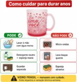 Caneca de Vidro Fosco 320ml com Frase Romântica: presente de casal durável, elegante e ideal para o dia a dia. - Imagem 4