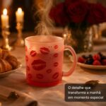 Caneca de Vidro Fosco 320ml com Frase Romântica: presente de casal durável, elegante e ideal para o dia a dia. - Imagem 7