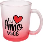 Caneca de Vidro Fosco 320ml com Frase Romântica: presente de casal durável, elegante e ideal para o dia a dia. - Imagem 8