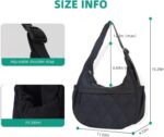 Bolsa Puffer Crescent feminina: leve, acolchoada e macia, perfeita para uso diário com estilo e conforto - Imagem 3