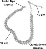 Choker Glow Luxe cravejada em zircônias: brilho intenso e luxo para elevar seu visual com elegância. - Imagem 3