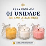 Vela Aromática Decorativa em Vidro com perfume duradouro e design elegante para sala, quarto ou presente sofisticado. - Imagem 3