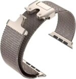 Pulseira Milanese para Apple Watch: aço inox, fecho seguro e ajuste elegante para Ultra e Series 3 a 10. - Imagem 3