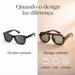 Kit 2 Óculos de Sol Aviador Quadrado UV400: proteção total, estilo vintage unissex e conforto para uso diário. - Imagem 7