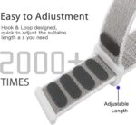 Pulseira de Nylon Lenrao para Apple Watch, leve, esportiva, unissex e ajustável com fecho de laço. - Imagem 3