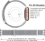 Pulseira de Nylon Lenrao para Apple Watch, leve, esportiva, unissex e ajustável com fecho de laço. - Imagem 4