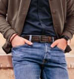 KEMISANT Cinto masculino trançado 3,5 cm: conforto, ajuste fácil e estilo casual para jeans e golf. - Imagem 5