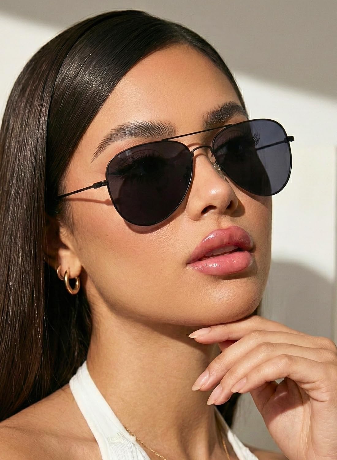 Óculos de Sol Aviador Cacife Brand com proteção UV400, estilo clássico vintage unissex e premium para compra online. - Imagem 3