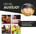 Kit Gourmet com 2 Moedores Elétricos de Sal e Pimenta com LED, praticidade e elegância para sua cozinha e jantares sofisticados. - Imagem 5