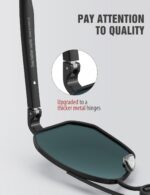 LUENX Óculos Aviador Masculino Polarizado UV400: proteção, conforto e estilo com acessórios completos - Imagem 3