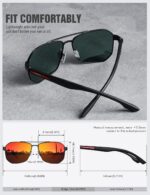 LUENX Óculos Aviador Masculino Polarizado UV400: proteção, conforto e estilo com acessórios completos - Imagem 6