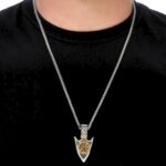 Colar Viking Lança de Odin com Vegvisir em aço 316L: proteção, estilo nórdico e força para o dia a dia. - Imagem 4