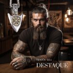 Colar Viking Lança de Odin com Vegvisir em aço 316L: proteção, estilo nórdico e força para o dia a dia. - Imagem 6