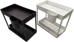 Organizador Multiuso Deslizante 2 Níveis: mais espaço, acesso fácil e organização para cozinha, banheiro e escritório. - Imagem 3