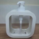 Dispenser sabonete líquido minimalista 500ml com visor transparente, design moderno e prático para banheiro, cozinha ou lavabo. - Imagem 6