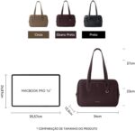 BOSTANTEN Bolsa de Ombro Feminina Grande: elegante, espaçosa e versátil para trabalho, viagem e dia a dia. - Imagem 4
