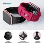 Pulseira esportiva de silicone xsmart para Apple Watch, macia, impermeável e confortável em vários tamanhos. - Imagem 5