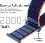 Pulseira de Nylon Lenrao para Apple Watch: confortável, esportiva e ajustável, ideal para uso diário e treino. - Imagem 3