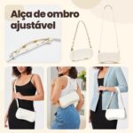 Bolsa de Ombro Feminina Romantic Crown: moderna, impermeável e ideal para trabalho, casual e festa - Imagem 7