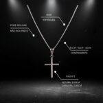 Colar masculino com cruz em aço inox, estilo durável e elegante para comprar com segurança sem perder personalidade - Imagem 8